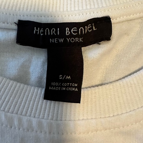 HENRI BENDEL T-SHIRT WITH CUFFED SLEEVE LOVE HENRI - Picture 4 of 9